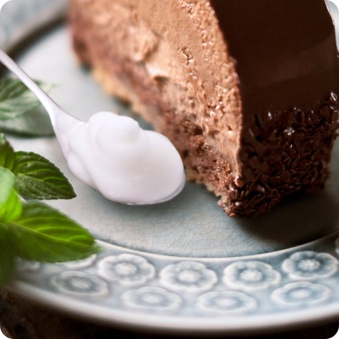 MUUSHUを添えて大人のスイーツに